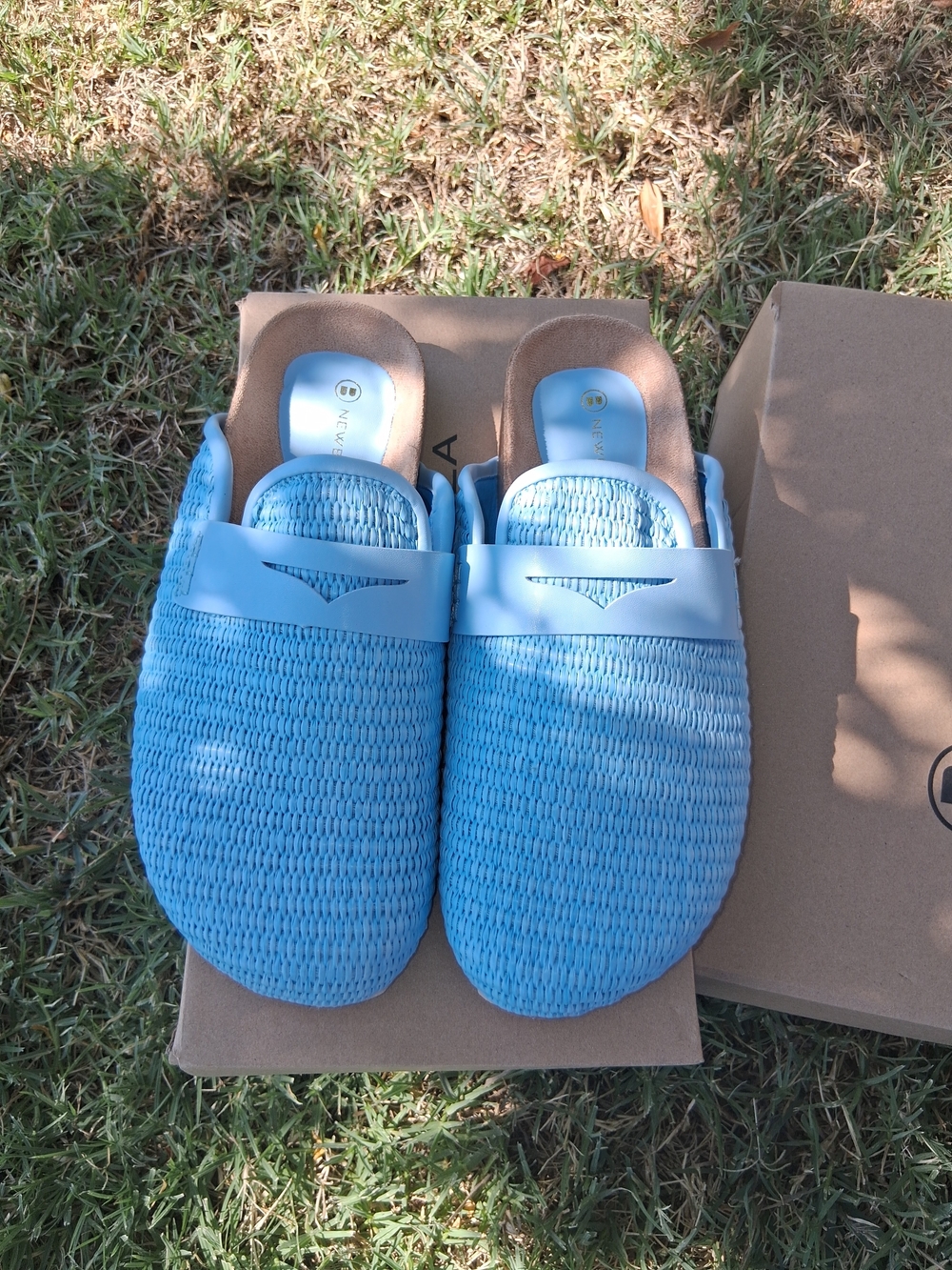 Light Blue Women's Slip-On Sandal
